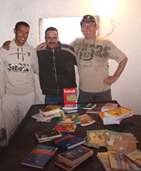 Abdessamad, pr�sident de l'association avec Talout et Georges (Azekka)